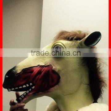 New Style Latex Halloween Scary Zombie Horse Head Mask photo-3