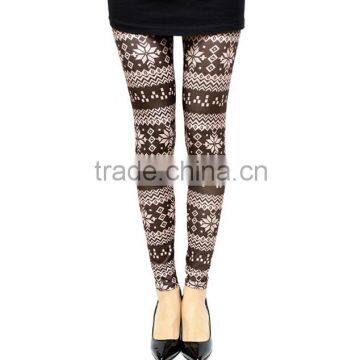 White Black Deer Print Tribal Leggings Wholesale Women Custom Leggings photo-3