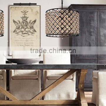 European Vintage Interior Decoration Suspension Light Fixture Moroccan Chandelier Lighting for Dining Living Room CZ2521/8 photo-2