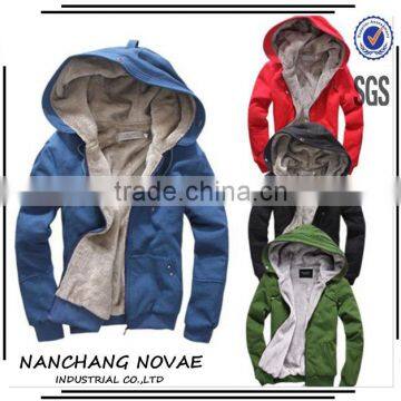 New Men's Thick Warm Hoodie Overcoat Winter Coat Fleece Men's Cotton Padded Jacket