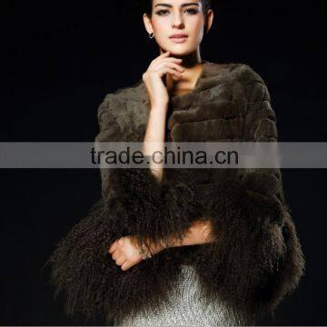 women rabbit fur coat