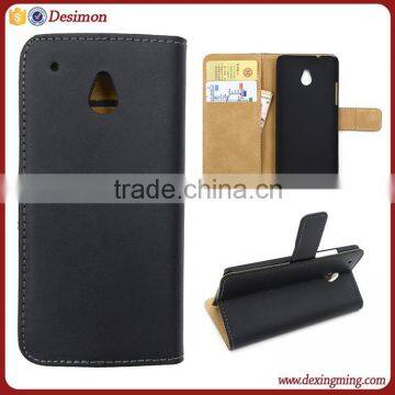 New mobile phone wallet stand leather flip cover case for htc one mini m4