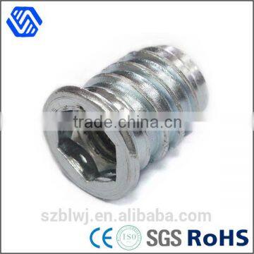 Carbon steel blue white zinc plated lock nut countersunk hex insert nut