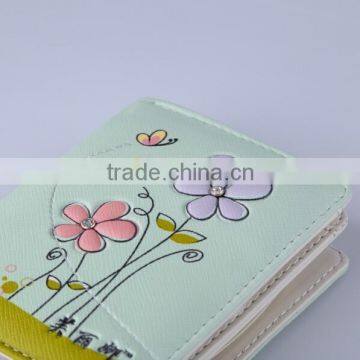 New Model Lady Wallet/Fashion Wholesale Green Flowers Printing Woman Wallet/Festival Gift photo-2