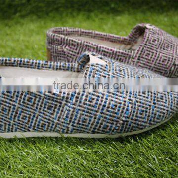 Square grid canvas shoes, fashion super comfortable