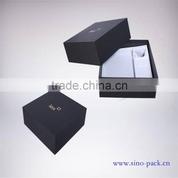 iex black paper Matt Lamination box with plastic tray