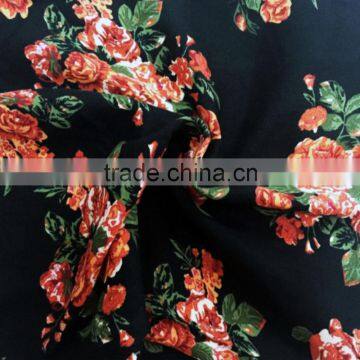 2016 fashion wholesaller 30s rayon crepe fabric woven print fabric cothing fabric
