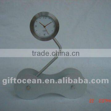 aluminum art metal desk clock,metal crafts table clock