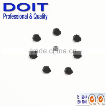 black rubber stopper with two holes