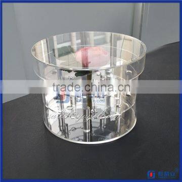 YAGELI-RF001 Morden Acrylic Round shape decorative plexiglass flower boxes for roses packaging