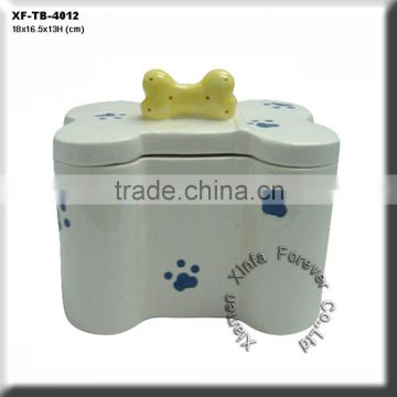 unpainted ceramic bone shaped pet product