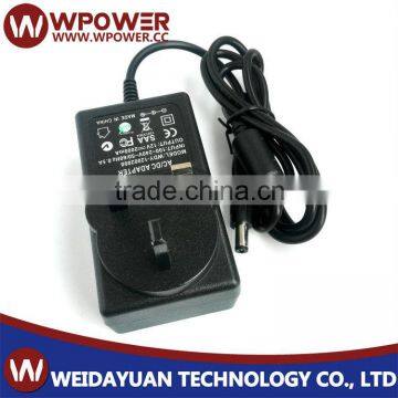 AC Power Adapter 12V 2A, 24-WATT WITH FIXED BARREL OUTPUT CONNECTOR