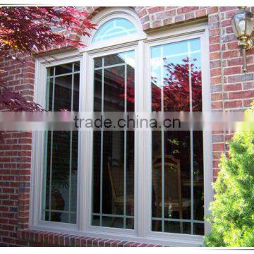 Window design simple with 3 panels pvc casement window