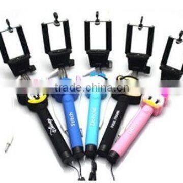 Cartoon Cable Take Pole Selfie Stick for phone