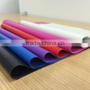 colors rubber sheet for garments accessories, smooth surface, textured back