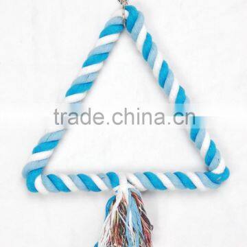 Pet durable braid cotton rope chew bite toy tennis triangle shape