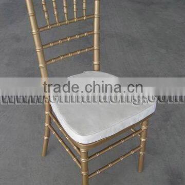 Gold Chiavari Chair with Beige Cushion