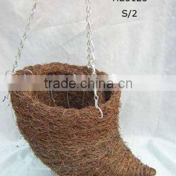 Rattan Hanging Horn Basket