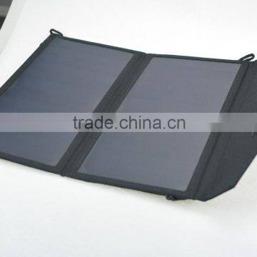 2016 Outdoor Fittings 12W 2Pcs Portable Foldable Solar Charger With 23-24% Solar Conversion Rate