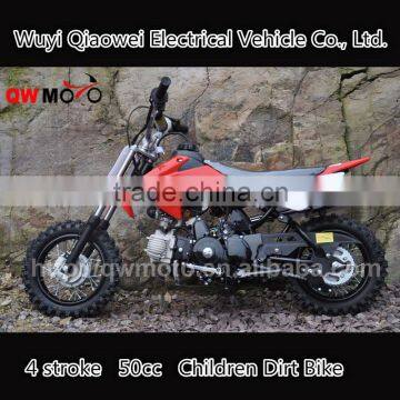 QWMOTO Best selling 4 stroke children dirt bike cheap 50cc dirt bike chopper motorcycle