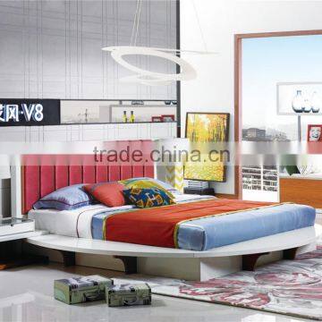 Modern wooden fashionable new design king bed