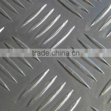 2016 High quality 1100 Aluminium chequer Sheet Plate five bars tread