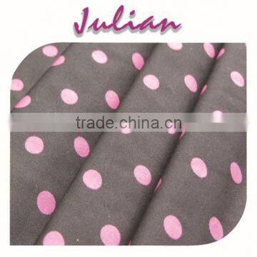 purple dot on black polyester milk fiber Spandex print lycra fabrics