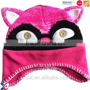 Hairwake Have third party testing Korea fashionable cheap knit animal hat baby hats