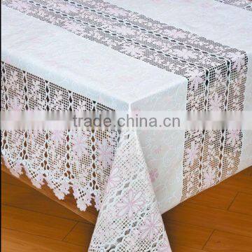 vinyl lace table cloth replace dacron table cloth