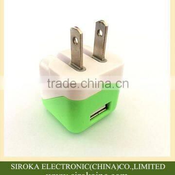 Wholesale high quality cheap price mobile charger portable usb wall charger US plug for Christmas promotion