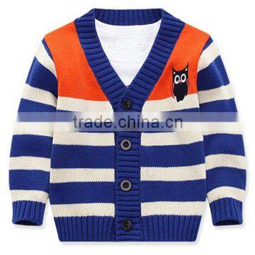 2016 Latest design fancy high quality knitted cotton cardigan