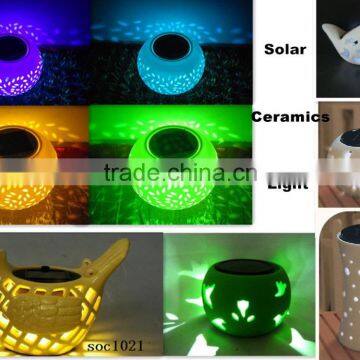 Solar powered ceramics Light