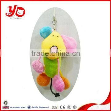 Customized stuffed soft plush keychain, cute plush animal toy keychain