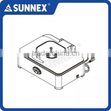 SUNNEX Modern Design Mirror Finish Stainless Steel Glass Lid Digital Control Full Size 8.5 Litre Catering Electric Chafing Dish photo-2