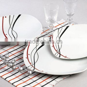 Ceramic square dinner set, porcelain dinnerware,flower pattern dinnerware set