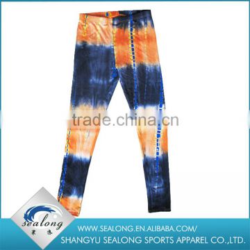 Beautiful polyester high-grade segment dyed leggings colorful printed woman leggings