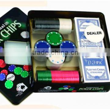 11.5g 100 Pcs Poker Set Tin Box Texas Holdem Poker Chip Set casino set                        
                                                Quality Choice