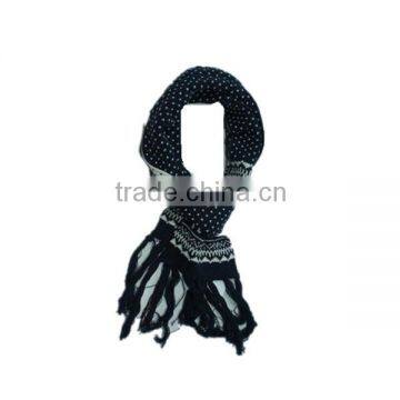 Fashion Pretty Weaving Acrylic Tassel Tonglu Ladies Sublimation Knitted Scarf