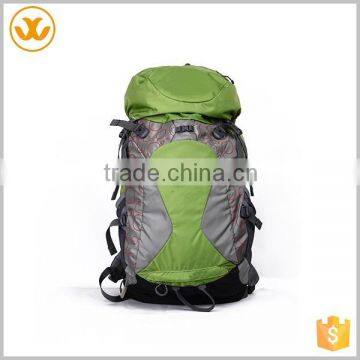 Green softback hot sale fashion camping hiking backpack