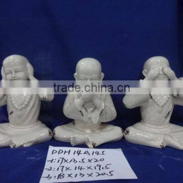 cheap blue glazed ceramic buddha head sculpture