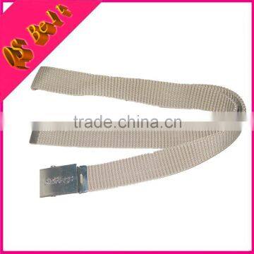 Custom Logo Khaki Brand PP Belt With Sliding Buckle