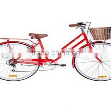 China 2015 hot new cheap urban bike high quality 26'' retro city bike with dynamo light