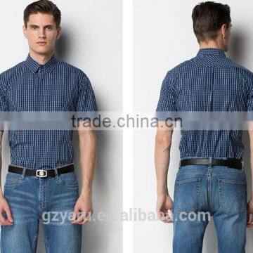 Men's Vogue casual Plaids short sleeve Shirts