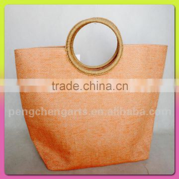 Hot sale jute and paper straw bag tote bag