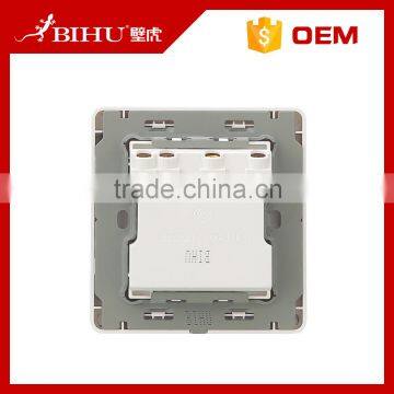 Top Selling Pure White BIHU New Version Flat 3 Gang Wall Light Push Button Switch and Socket photo-5