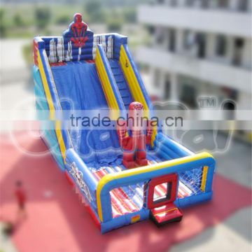 Hot sale commercial inflatable spiderman slide, commercial inflatable slide