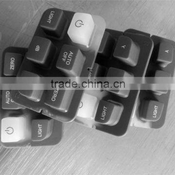 OEM Silicone rubber computer laser etching keyboard and keypad cap custom buttons