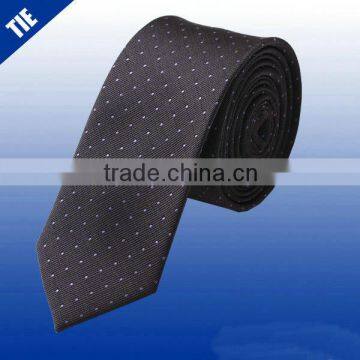 Mens dot jacquard polyester ascot tie