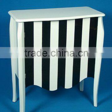 Continental simple black and white stripes of black and white striped double-door cabine