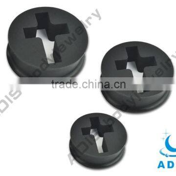 Fashion Design Black Wholesale Piercing Ear Plug Silicone Tunnel photo-4